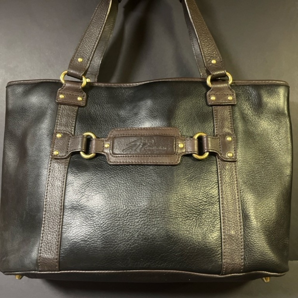 Two tone all‎ leather Stone Mountain handbag